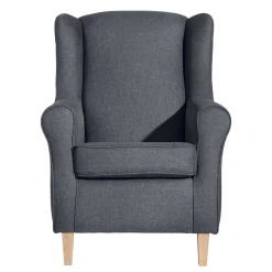 Polstersessel in Jeansblau und Buche - Patronia