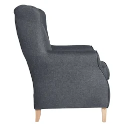 Polstersessel in Jeansblau und Buche - Patronia