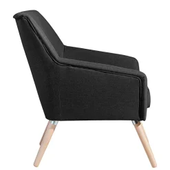 Polstersessel in Schwarz und Buche Natur - Gates