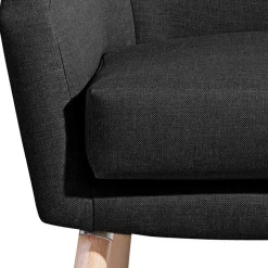 Polstersessel in Schwarz und Buche Natur - Gates