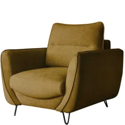 Polstersessel in Senfgelb Samt - Ombragon