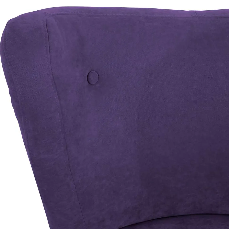 Polstersessel in Violett Velours - Coralla