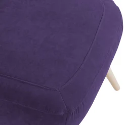 Polstersessel in Violett Velours - Coralla