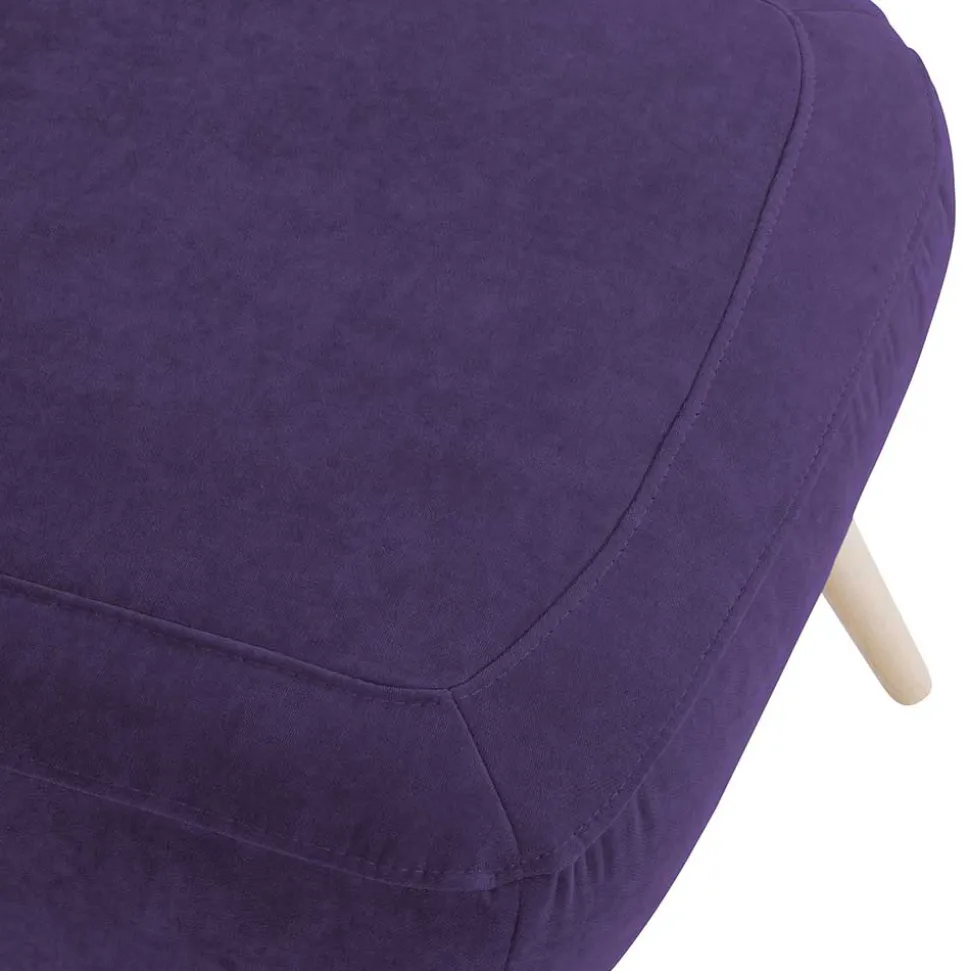 Polstersessel in Violett Velours - Coralla