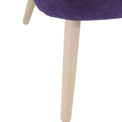 Polstersessel in Violett Velours - Coralla
