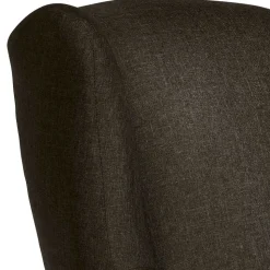 Polstersessel mit Ohren in Braun und Buche - Revelinda