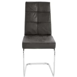 Polsterstühle Freischwinger in Anthrazit - Ansar (2er Set)