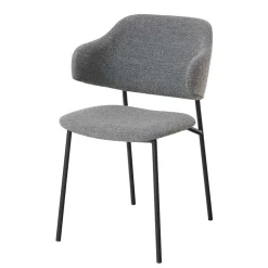 Polsterstühle in Dunkelgrau Boucle - Ciribati (2er Set)