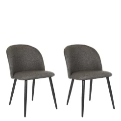 Polsterstühle in Dunkelgrau - Lolona (2er Set)