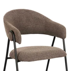 Polsterstühle in Hellbraun Boucle - Jaggon (2er Set)