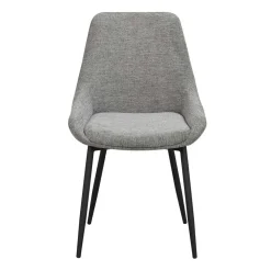 Polsterstühle in Hellgrau & Schwarz - Fabia (2er Set)