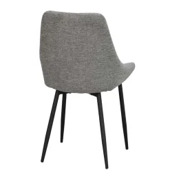 Polsterstühle in Hellgrau & Schwarz - Fabia (2er Set)