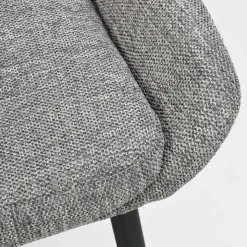 Polsterstühle in Hellgrau & Schwarz - Fabia (2er Set)