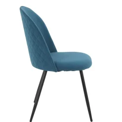 Polsterstühle in Petrol & Schwarz - Jeandru (4er Set)