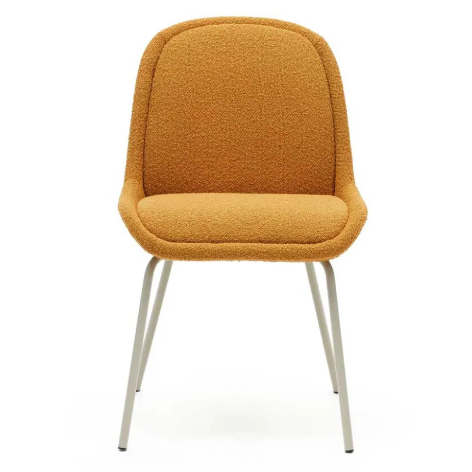 Polsterstühle in Senfgelb Boucle - Gatria (4er Set)