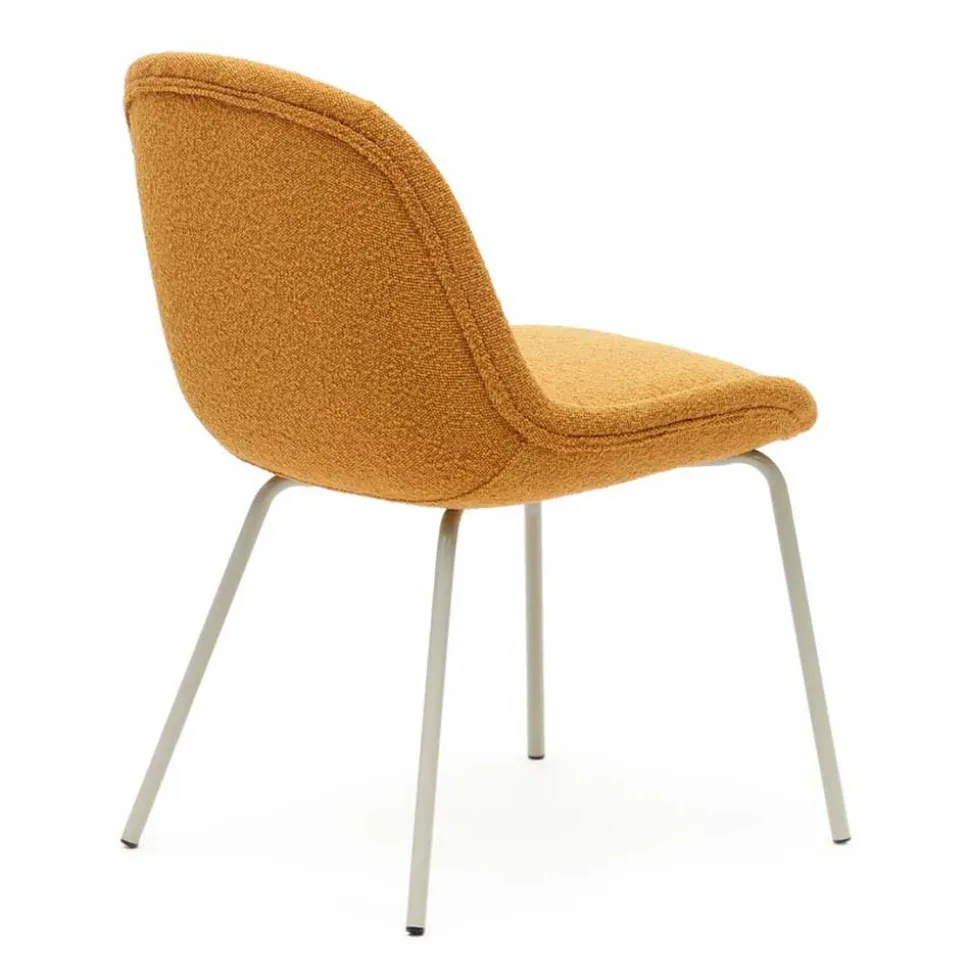 Polsterstühle in Senfgelb Boucle - Gatria (4er Set)