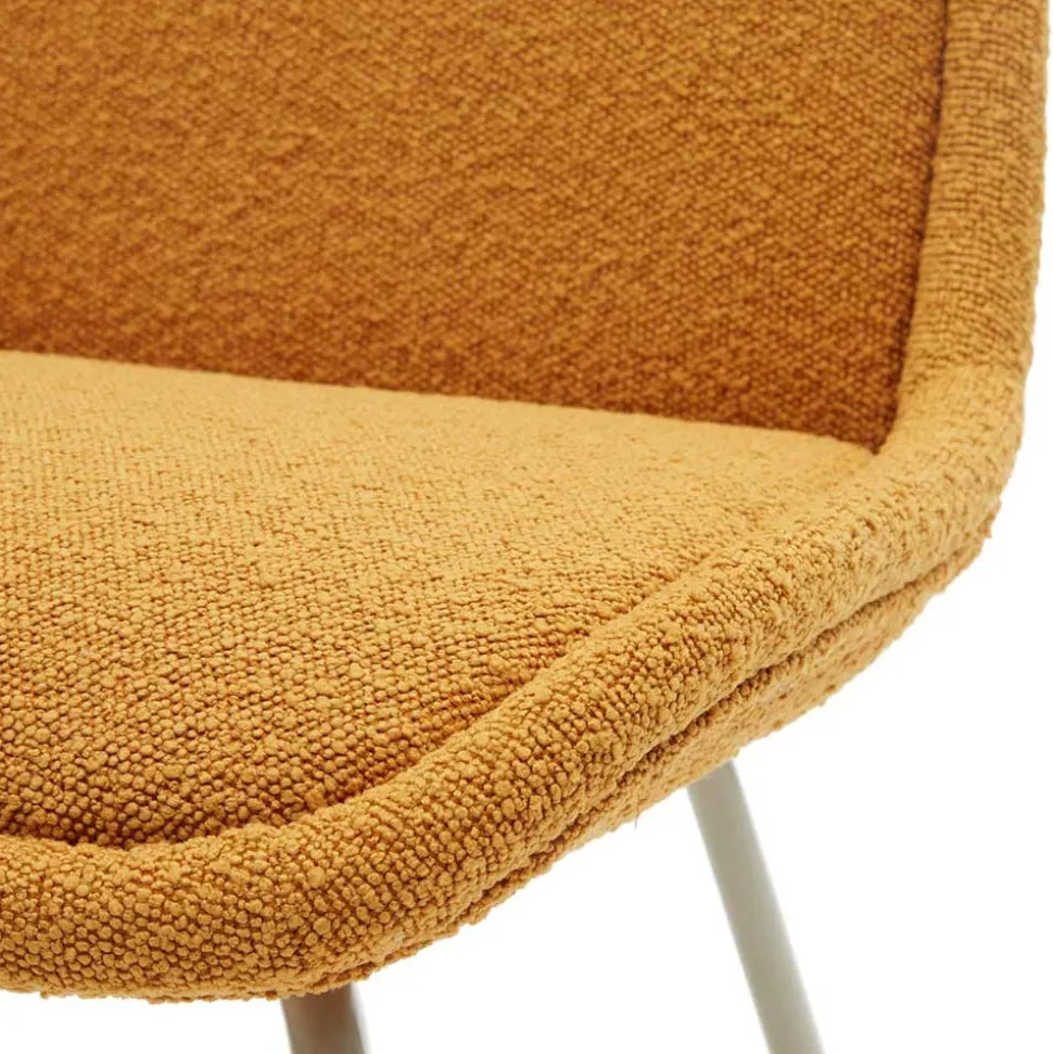 Polsterstühle in Senfgelb Boucle - Gatria (4er Set)