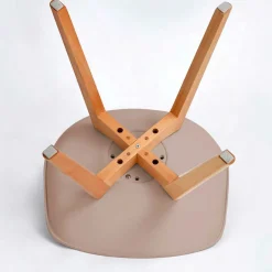 Polsterstühle in Taupe & Buche - Asiatia (4er Set)