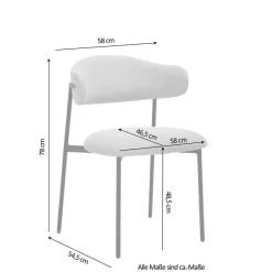 Polsterstühle in Taupe Strukturstoff - Filmau (2er Set)