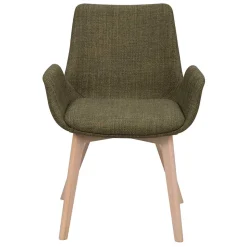 Polsterstühle mit Armlehnen in Dunkelgrün - Termi (2er Set)