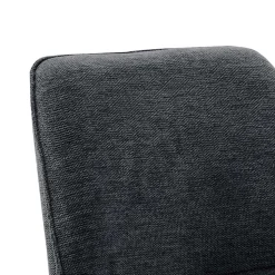 Polsterstuhl aus Chenille in Anthrazit - Makan (2er Set)