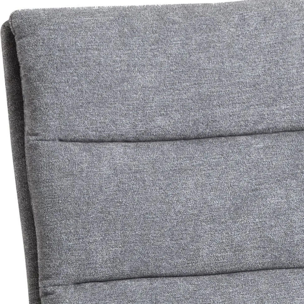 Polsterstuhl aus grauem Flockstoff - Anhora (2er Set)