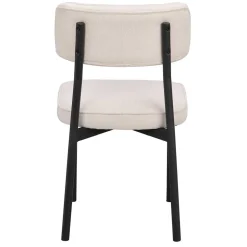 Polsterstuhl in Creme & Schwarz - Jeffa (2er Set)