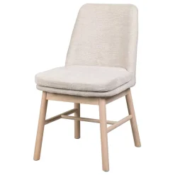 Polsterstuhl in Creme Strukturstoff - Peppino (2er Set)