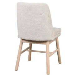 Polsterstuhl in Creme Strukturstoff - Peppino (2er Set)