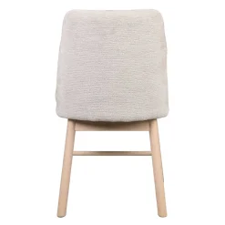 Polsterstuhl in Creme Strukturstoff - Peppino (2er Set)