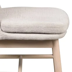 Polsterstuhl in Creme Strukturstoff - Peppino (2er Set)