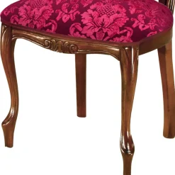 Polsterstuhl in Dunkelrot & Nussbaum - Ursanna