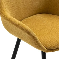 Polsterstuhl in Gelb & Schwarz - Vanencia (2er Set)