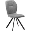 Polsterstuhl in Grau und Schwarz - Pogarana (2er Set)