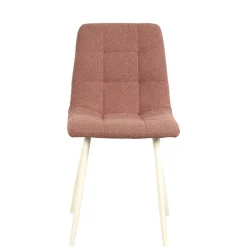 Polsterstuhl in Terracotta und Weiß - Elzanian