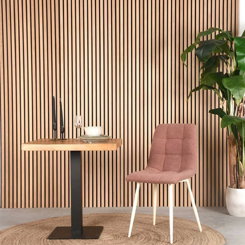 Polsterstuhl in Terracotta und Weiß - Elzanian