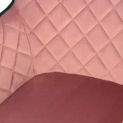 Polsterstuhl mit Armlehnen in Rosa Schwarz - Elliot