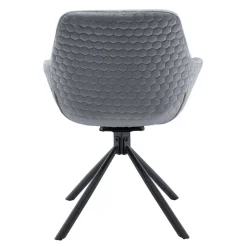 Polsterstuhl mit Armlehnen auf Drehgestell - Memphis