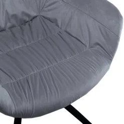 Polsterstuhl mit Armlehnen auf Drehgestell - Memphis