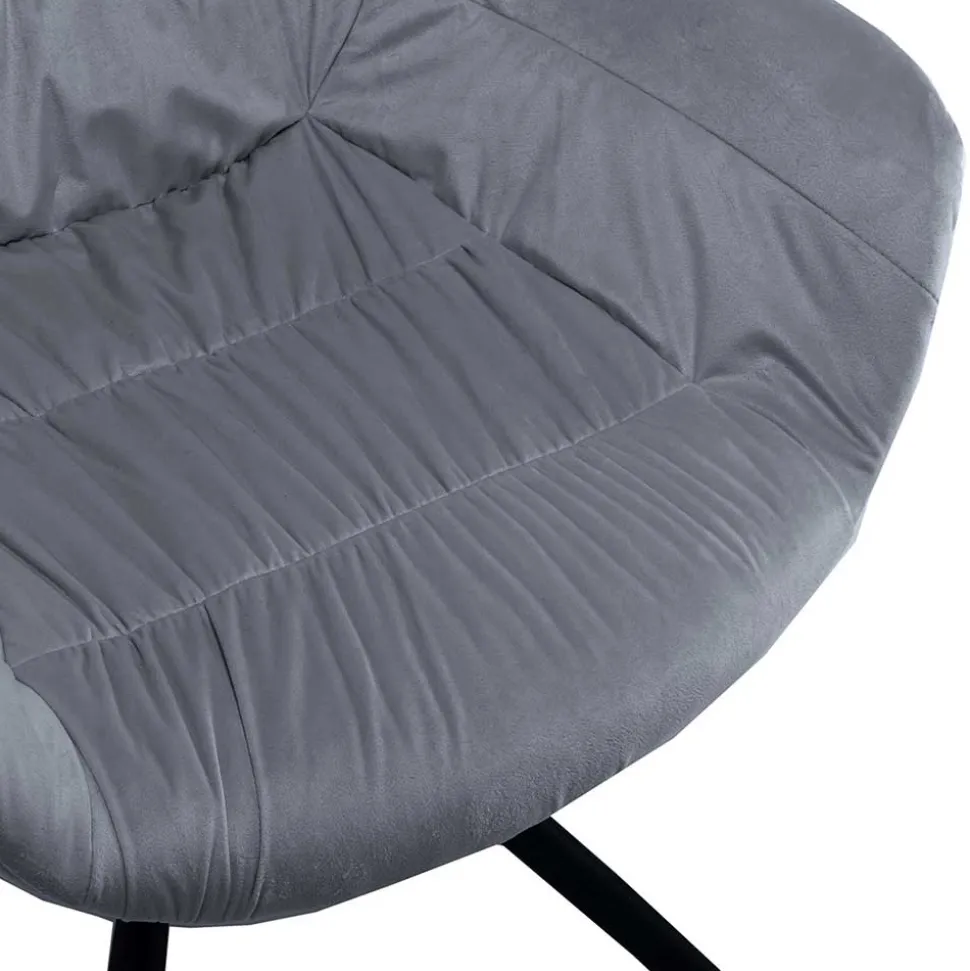 Polsterstuhl mit Armlehnen auf Drehgestell - Memphis