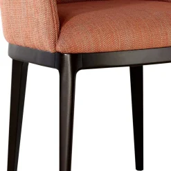 Polsterstuhl mit Armlehnen in Rost - Chiaro