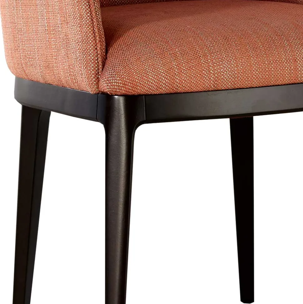 Polsterstuhl mit Armlehnen in Rost - Chiaro