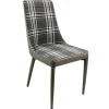 Polsterstuhl mit Karomuster - Kapitalia (2er Set)