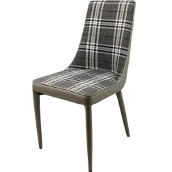 Polsterstuhl mit Karomuster - Kapitalia (2er Set)