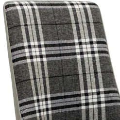 Polsterstuhl mit Karomuster - Kapitalia (2er Set)