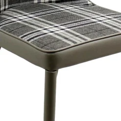 Polsterstuhl mit Karomuster - Kapitalia (2er Set)