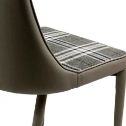 Polsterstuhl mit Karomuster - Kapitalia (2er Set)