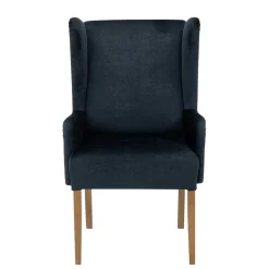 Polsterstuhl mit Ohren in Dunkelblau - Zilandra