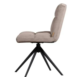 Polsterstuhl mit Stativgestell in Beigegrau - Melli