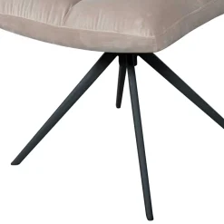 Polsterstuhl mit Stativgestell in Beigegrau - Melli